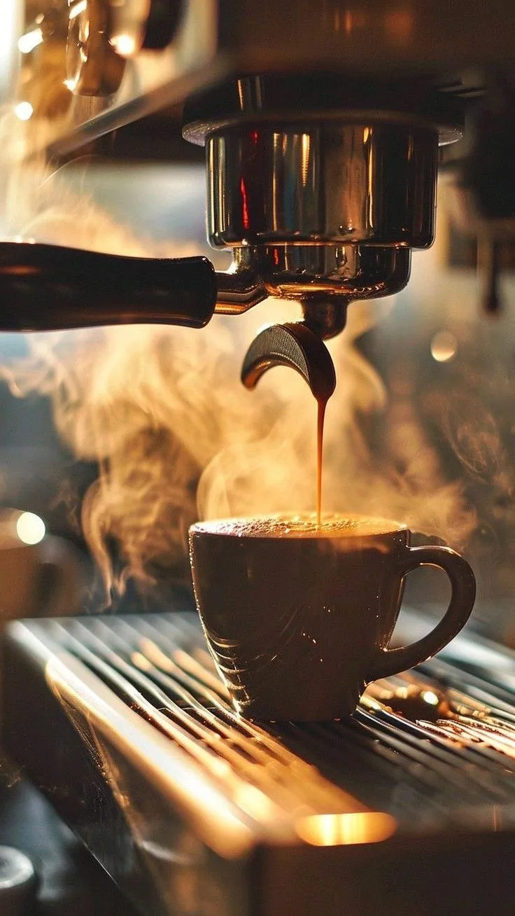 Extraction d'un espresso sur machine professionnelle