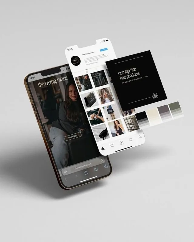 Maquette de feed Instagram professionnel
