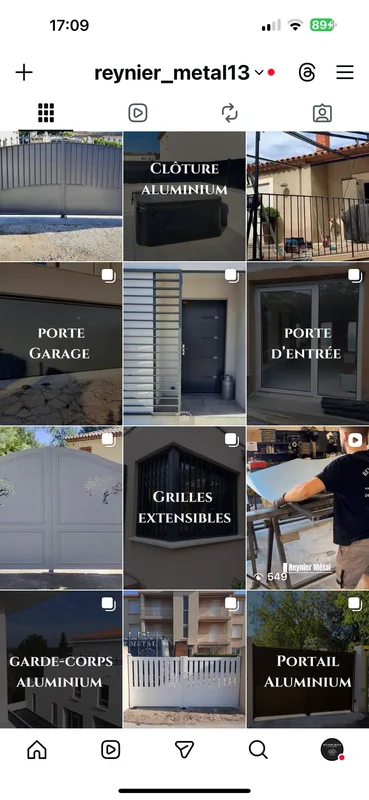 Feed Instagram de métallerie après l'accompagnement Comalb