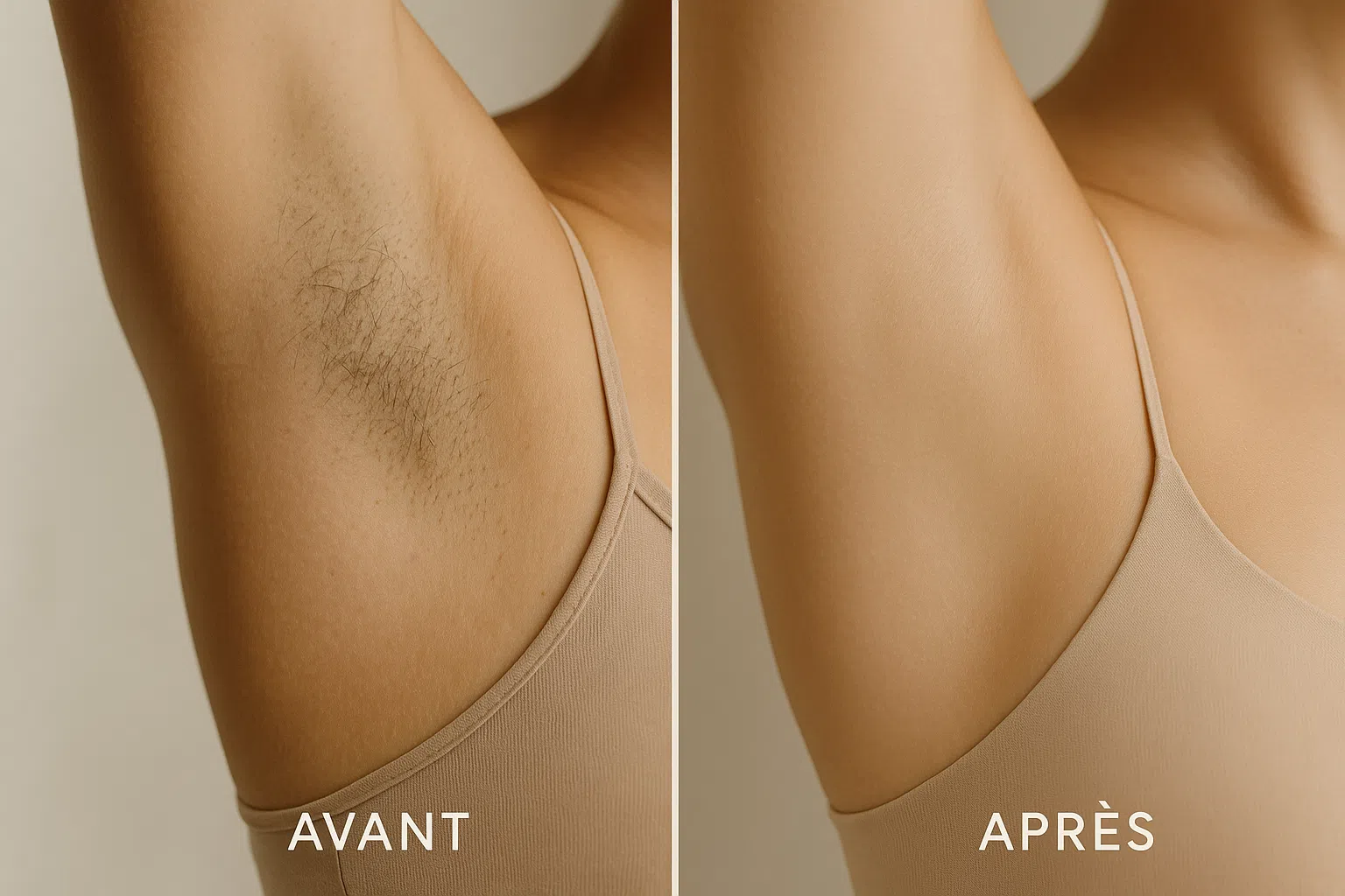 Résultat épilation laser avant et après - 2